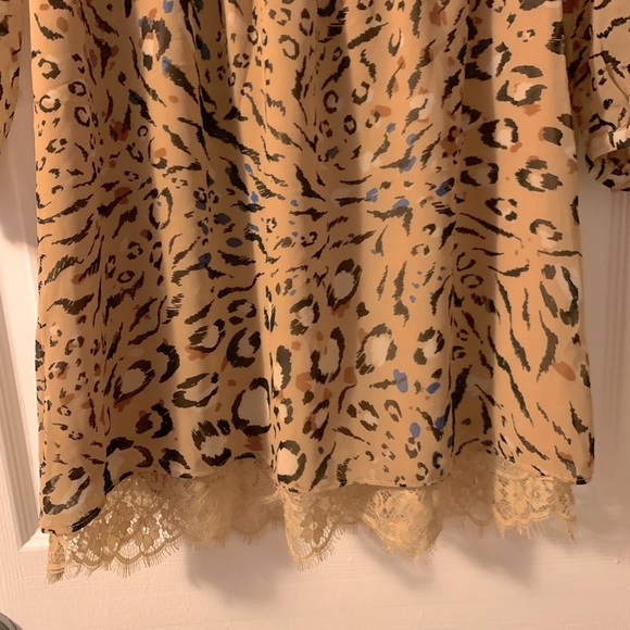 White House Black Market lace Trim Abstract Dress size 2 - Picture 7 of 10